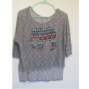 Charlotte Russe high/low elephant print